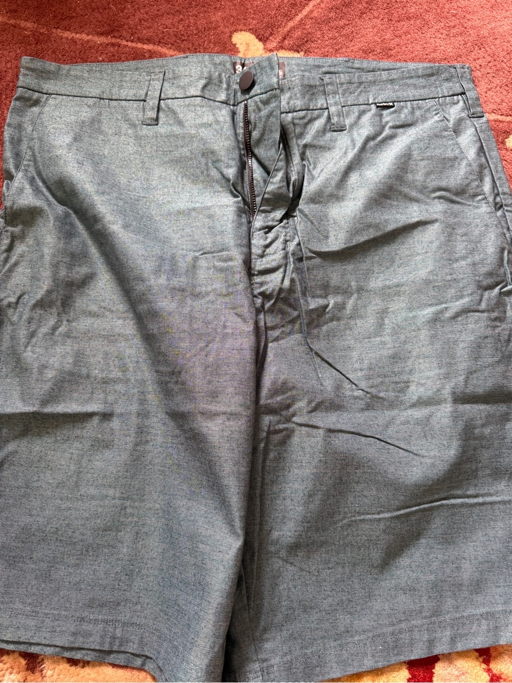 Hurley Men's Flat-Front Shorts in Heather Gray